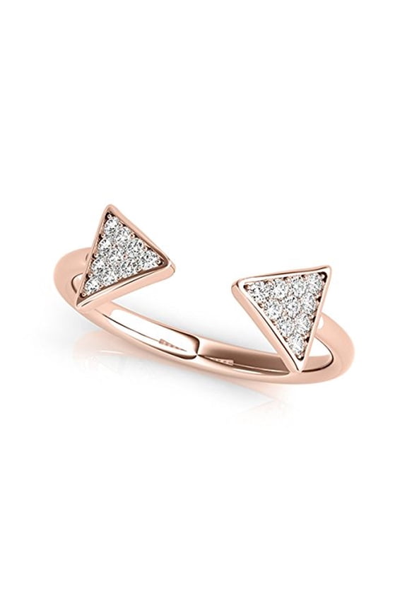 0.20 Ct. Arrow Head Diamond Fashion Ring In 10K Rose Gold