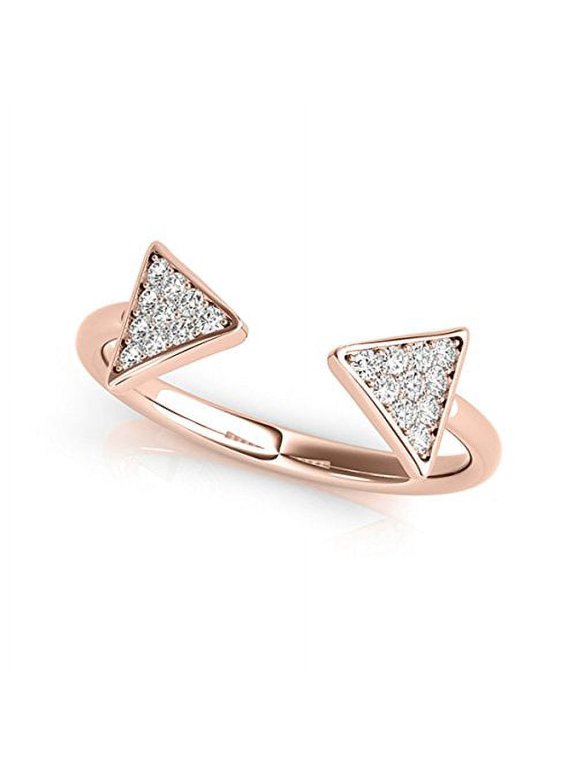 0.20 Ct. Arrow Head Diamond Fashion Ring In 10K Rose Gold