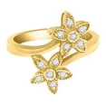 thumbnail image 1 of Aonejewelry 0.20 Ct. Ttw Diamond Flower Shaped Ring In 10K Yellow Gold, 1 of 4