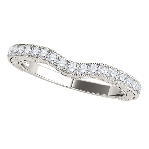 Aonejewelry 0.25 Ct. Engagement Wedding Band In 10K Solid White Gold