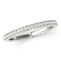 Aonejewelry 0.25 Ctw. Elegant and Simple Diamond Wedding Band in 10K White Gold
