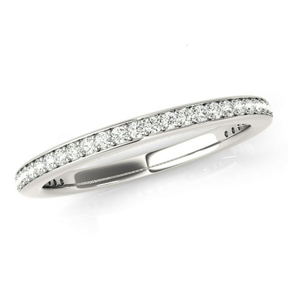 Aonejewelry 0.25 Ctw. Elegant and Simple Diamond Wedding Band in 10K White Gold