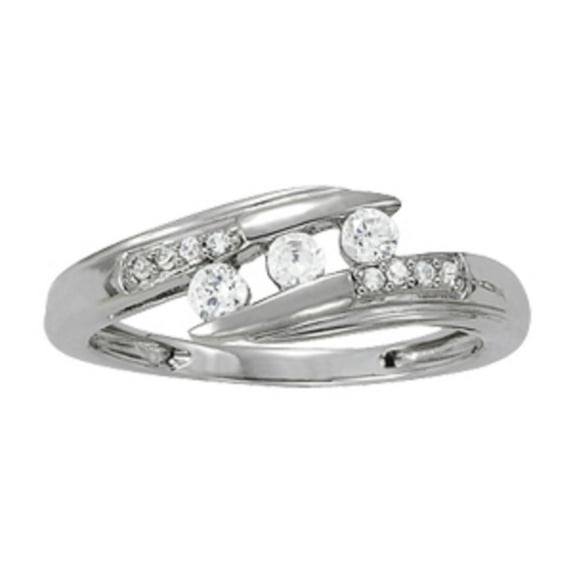Aonejewelry 0.25Ct. Ttw Diamond Channel-Set Fashionable Ring In 14K White Gold