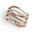 thumbnail image 1 of Aonejewelry 0.30 Carat Parallel Design Diamond Fashion Ring In 10K Rose Gold, 1 of 2
