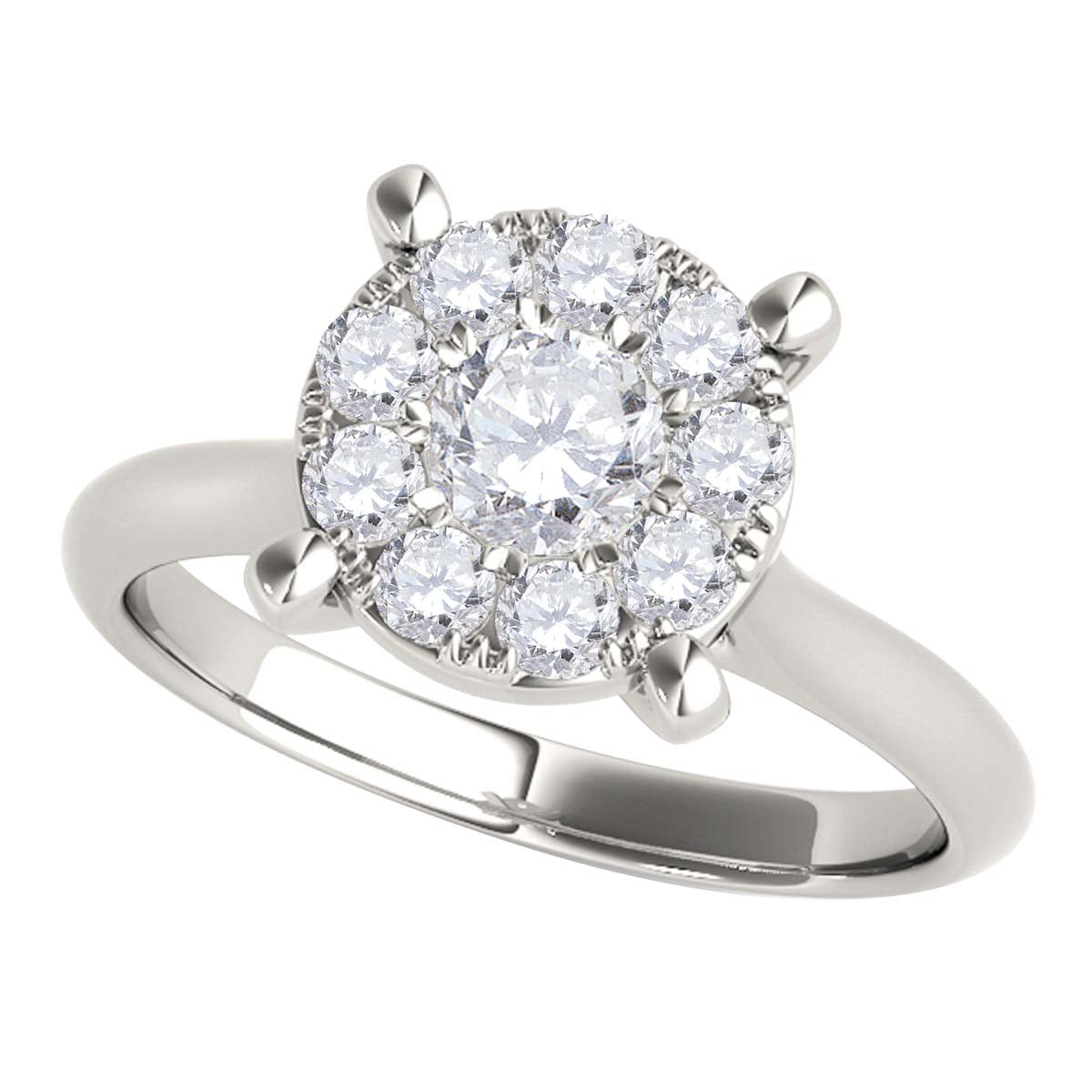 0.30 Ct Star Of Bethlehem Solitaire Diamond Engagement Ring