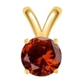 thumbnail image 1 of Aonejewelry 0.45Ct Round Garnet Pendant in 14k Yellow Gold, 1 of 5