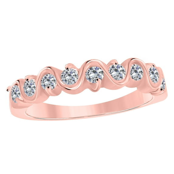 Aonejewelry 0.50 Carat Engagement Wedding Band In 10K Solid Rose Gold