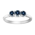 thumbnail image 1 of Aonejewelry 0.50 Ct. Ttw Blue Diamond Three Stone Engagement Ring For Womens In 10K White Gold, 1 of 4
