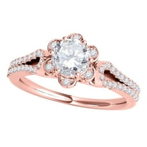 Aonejewelry 0.50 Ct. Ttw Wedding Engagement Diamond Ring 14K Rose Gold