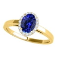 thumbnail image 1 of Aonejewelry 0.55 Ct. Ttw Diamond and Oval Shaped Tanzanite Ring in 10K Yellow Gold, 1 of 4