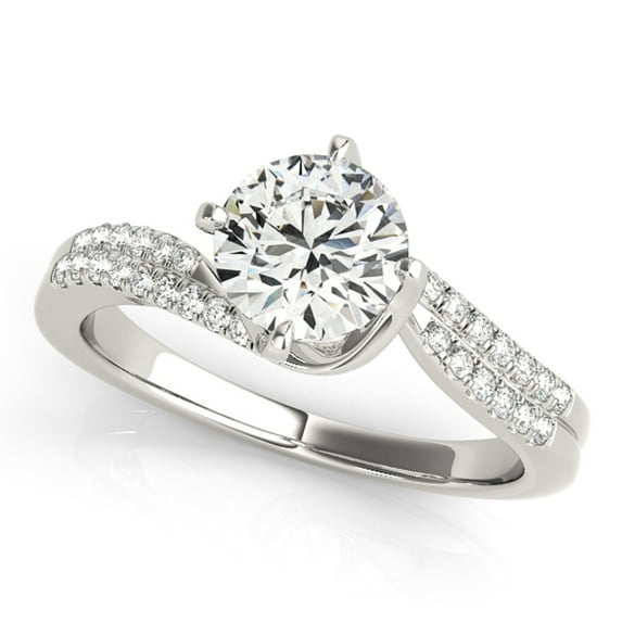 Aonejewelry 0.65 Ct. Halo Wedding Engagement Diamond Ring In 14k Solid White Gold