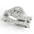 thumbnail image 1 of Aonejewelry 0.70 Carat Diamond Engagement Bridal Ring Set 14K Solid White Gold, 1 of 2