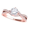 thumbnail image 1 of Aonejewelry 0.75 Carat Diamond Twisted Engangement Ring In 14K Solid Rose Gold, 1 of 4