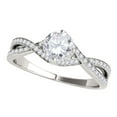 thumbnail image 1 of Aonejewelry 0.75 Carat Diamond Twisted Engangement Ring In 14K Solid White Gold, 1 of 4