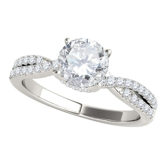 Aonejewelry 0.75 Carat Halo Diamond Engagement Ring In 14k White Gold