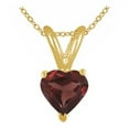 thumbnail image 1 of Aonejewelry 0.75Ct Heart Garnet Pendant in 14k Yellow Gold, 1 of 1