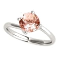 thumbnail image 1 of Aonejewelry 0.85 Carat 6mm Round Shape Natural Morganite Gemstone Solitaire Engagement Ring Women Crafted In 10K Rose White & Yellow Gold, 1 of 5