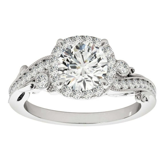 Aonejewelry 1.00 Carat Natural IGI Certified Diamond Engagement Weddding Ring For Woman Crafted In 18K Solid Rose White Yellow Gold (I-J/I2-I3)