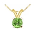 thumbnail image 1 of Aonejewelry 1.10Ct Round Peridot Pendant in 14k Yellow Gold, 1 of 1