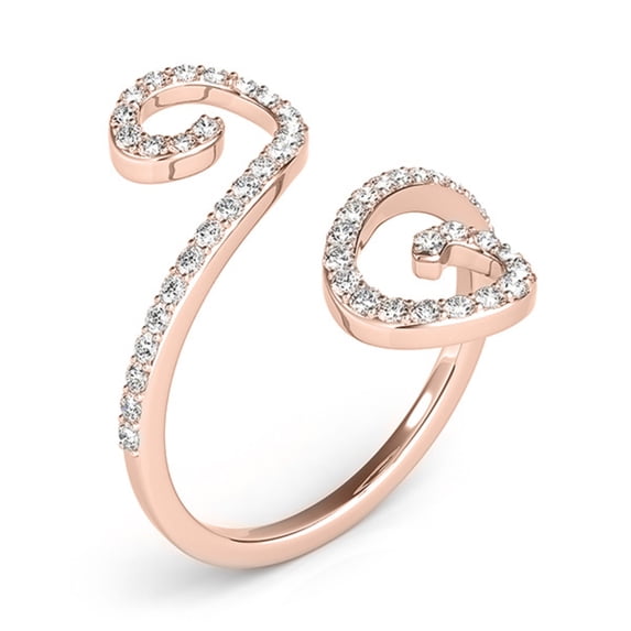 Aonejewelry 1/2 Carat Diamond Fashion Ring In 10K Rose Gold