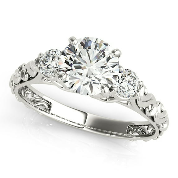 Aonejewelry 1/2 Carat Halo Engagement Diamond Ring Crafted In 14k White Gold