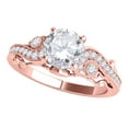 thumbnail image 1 of Aonejewelry 1/2 Ct. Halo Antique Engagement Diamond Ring In 14k Rose Gold, 1 of 4