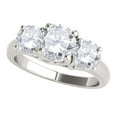thumbnail image 1 of Aonejewelry 1/2 Ct. Three Stone Diamond Engagement Ring Crafted In 14k Solid White Gold, 1 of 4