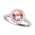 thumbnail image 1 of Aonejewelry 1.20 Ct. Halo Morganite and Diamond Engagement Ring In 14k White Gold, 1 of 4