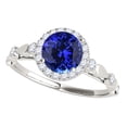 thumbnail image 1 of Aonejewelry 1.20 Ct. Halo Tanzanite and Diamond Engagement Wedding Ring In 14k White Gold, 1 of 4