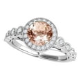 thumbnail image 1 of Aonejewelry 1.20 Ct. Ttw Diamond and Moragnite Ring In 14k White Gold, 1 of 4