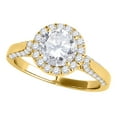 thumbnail image 1 of Aonejewelry 1.25 Ct. Halo Diamond Engagement Ring Crafted In 14k Solid Yellow Gold (I-J , I2-I3), 1 of 4