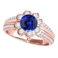 thumbnail image 1 of Aonejewelry 1.25 Ct. Halo Tanzanite and Diamond Engagement Ring In 14k Rose Gold, 1 of 4