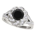 thumbnail image 1 of Aonejewelry 1.25 Ct. Ttw Black Diamond Wedding Engagement Ring In 10k Solid White Gold, 1 of 4
