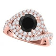 thumbnail image 1 of Aonejewelry 1.25 Ct. Ttw Splint Shank Interwined Design Black Diamond Engagement Wedding Ring In 14k Solid Rose Gold, 1 of 4