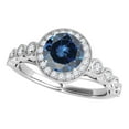 thumbnail image 1 of Aonejewelry 1.35 Ct. Ttw Blue Diamond Ring Crafted In 14k Solid White Gold, 1 of 4