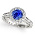 thumbnail image 1 of Aonejewelry 1.40 Ct. Halo Tanzanite and Diamond Engagement Wedding Ring In 14k White Gold, 1 of 1
