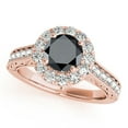 thumbnail image 1 of Aonejewelry 1.50 Ct. Halo Black Diamond Engagement Wedding Ring In 14k Rose Gold, 1 of 1