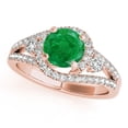 thumbnail image 1 of Aonejewelry 1.65 Ct. Halo Emerald and Diamond Engagement Ring In 14k Rose Gold, 1 of 1
