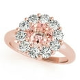 thumbnail image 1 of Aonejewelry 1.90Ct. Halo Morganite and Diamond Engagement Wedding Ring In 10K Rose Gold, 1 of 2