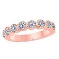 thumbnail image 1 of Aonejewelry 1 Ct. Ctw 9 Stone Engagement Wedding Band In 14K Solid Rose Gold, 1 of 3