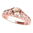 thumbnail image 1 of Aonejewelry 1 Ct. Halo Unique Design Morganite and Diamond Engagement Ring Crafted In 14k Solid Rose Gold, 1 of 4