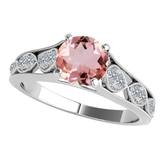 Aonejewelry 1 Ct. Ttw Diamond and Moragnite Ring In 14k White Gold