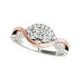 thumbnail image 1 of Aonejewelry 1 Ct Two-Stone Diamond Engagement Wedding Ring 14K Rose and White Gold, 1 of 4