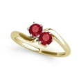 thumbnail image 1 of Aonejewelry 1 Ct. Two Stone Ruby Engagement Ring Crafted In 10k Yellow Gold, 1 of 1