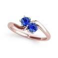 thumbnail image 1 of Aonejewelry 1 Ct. Two Stone Tanzanite Engagement Ring Crafted In 10k Rose Gold, 1 of 1