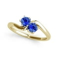 thumbnail image 1 of Aonejewelry 1 Ct. Two Stone Tanzanite Engagement Ring Crafted In 10k Yellow Gold, 1 of 1