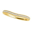 thumbnail image 1 of Aonejewelry 10K Yellow Gold 0.10 Carat Diamond Wedding Milgrained Curve Band, 1 of 4