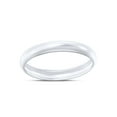 thumbnail image 1 of Aonejewelry 14K Solid White Gold 3MM Plain Men's and Women's Wedding Band Ring, 8, 1 of 5