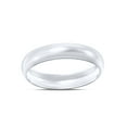 thumbnail image 1 of Aonejewelry 14K Solid White Gold 4MM Plain Men's and Women's Wedding Band Ring, 9.5, 1 of 5
