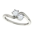 thumbnail image 1 of Aonejewelry 14K White Gold 1/4ct TDW White-Diamond Two Stone Ring, 1 of 4